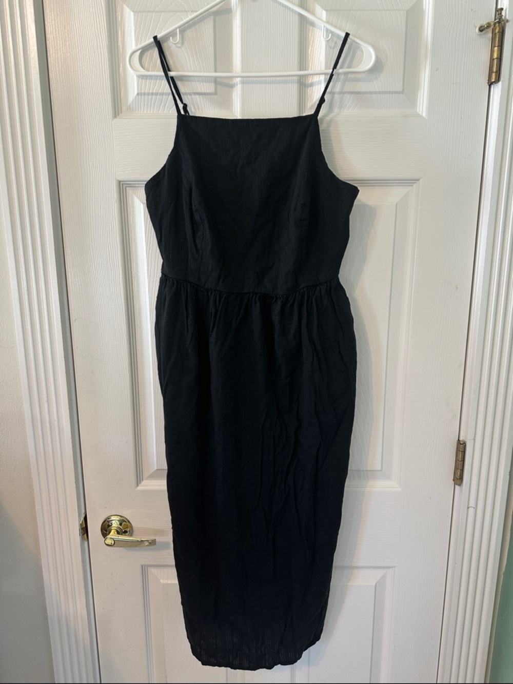 Old Navy Black Spaghetti-Strap Midi Dress (L Petite)